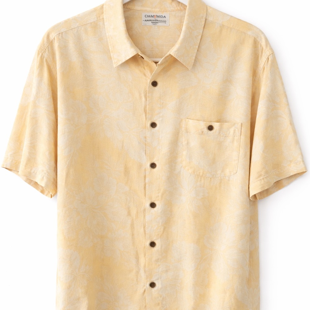 Daniel Cremieux Men's Light Tan Floral Shirt